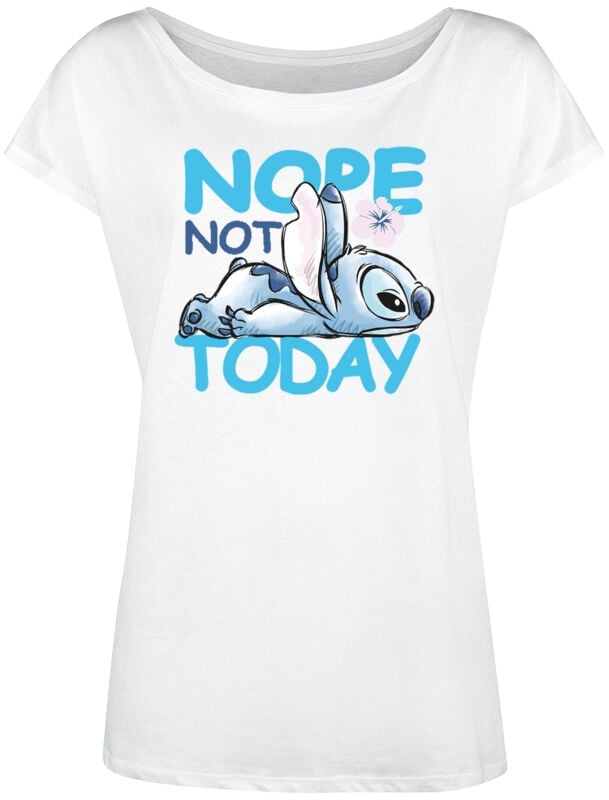 T-Shirt Manches courtes Disney de Lilo & Stitch - Nope Not Today - S à XXL - pour Femme - blanc - Lilo & Stitch