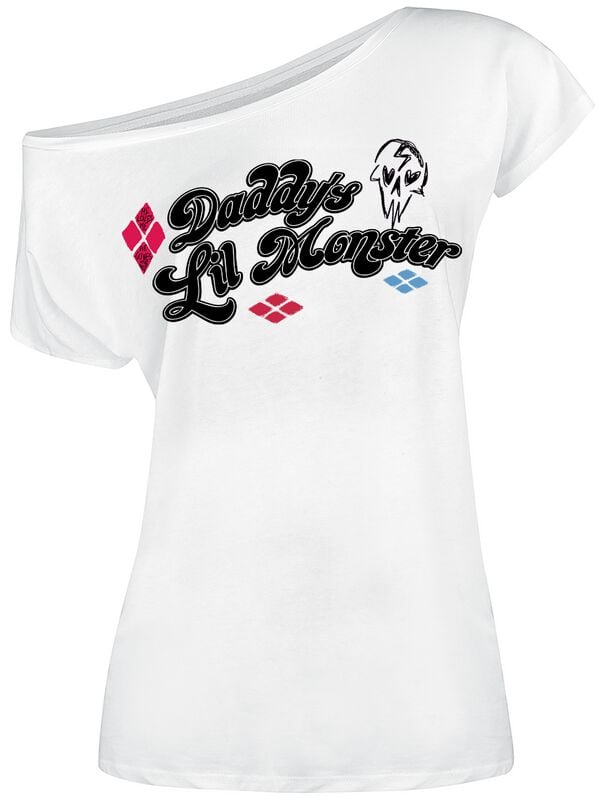 T-Shirt Manches courtes  de Suicide Squad - Harley Quinn - Daddy's Lil Monster - S à 3XL - pour Femme - blanc - Suicide Squad