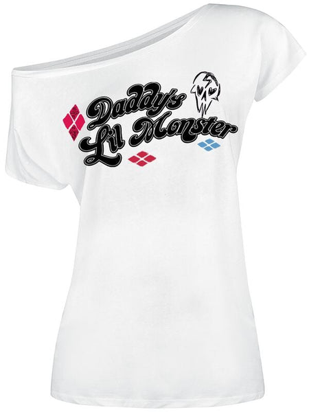 T-Shirt Manches courtes  de Suicide Squad - Harley Quinn - Daddy's Lil Monster - S à 3XL - pour Femme - blanc - Suicide Squad