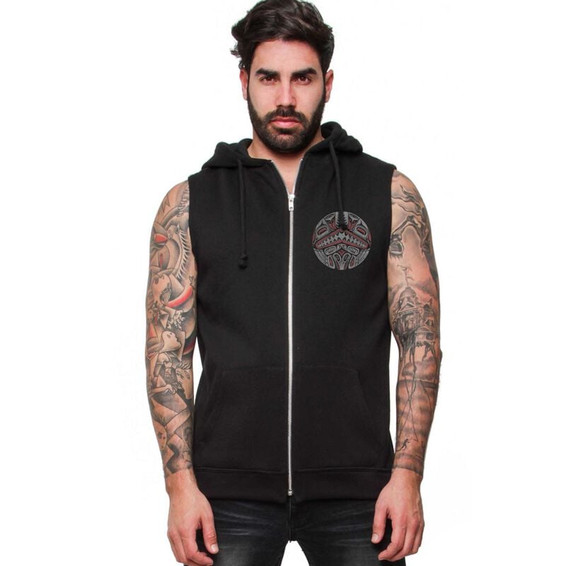 Veste  de Outer Vision - Hawaiian Mask - Veste Sans Manches - S à XXL - pour Homme - noir - Outer Vision
