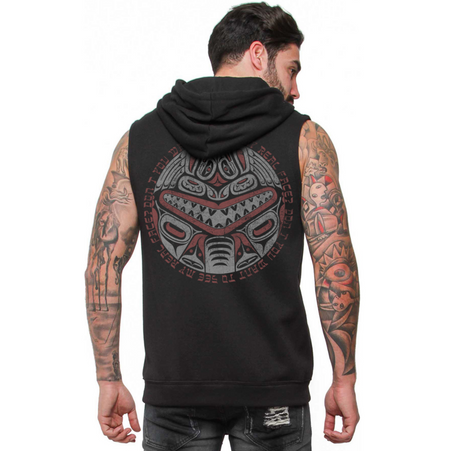 Veste  de Outer Vision - Hawaiian Mask - Veste Sans Manches - S à XXL - pour Homme - noir - Outer Vision - View 2