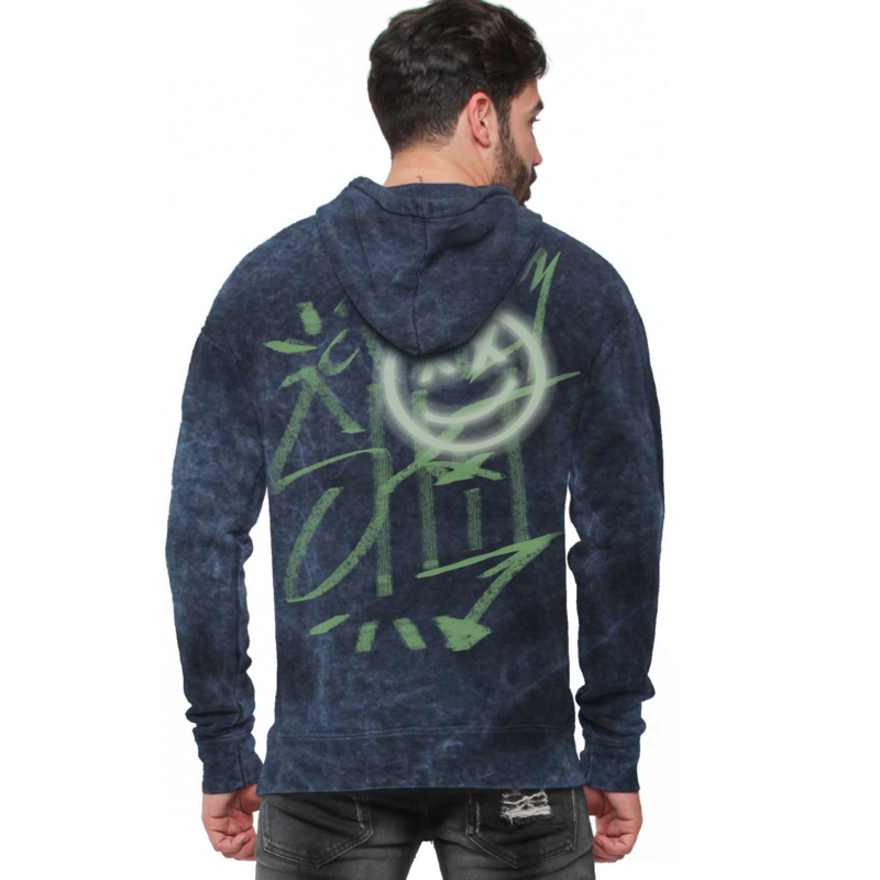 Sweat-shirt à capuche  de Outer Vision - Neon Graffiti - Sweat à Capuche - S à XXL - pour Homme - bleu - Outer Vision - View 2