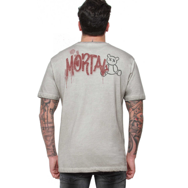 T-Shirt Manches courtes  de Outer Vision - Mortal Hugs - T-Shirt Homme - S à 3XL - pour Homme - gris clair - Outer Vision - View 2