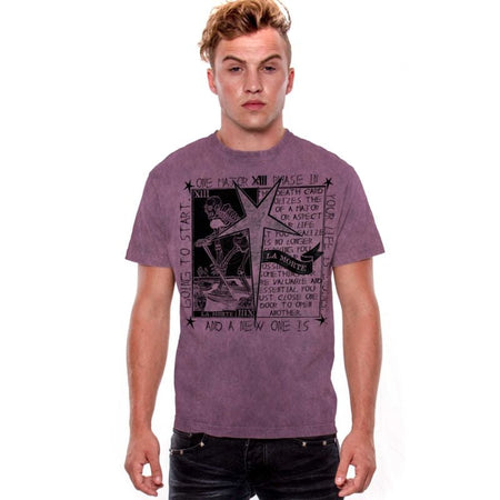 T-Shirt Manches courtes  de Outer Vision - La Morte - T-Shirt Homme - S à 3XL - pour Homme - lilas - Outer Vision