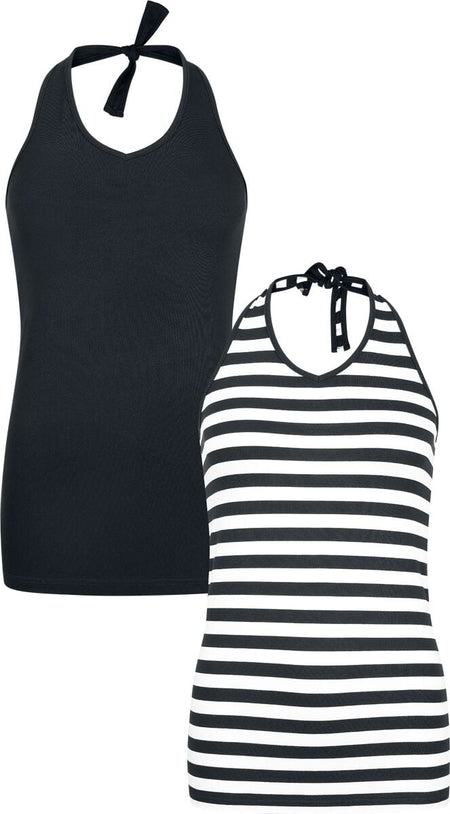 Top  de RED by EMP - Dos-Nus - Lot De 2 - S à XXL - pour Femme - noir/blanc - RED by EMP