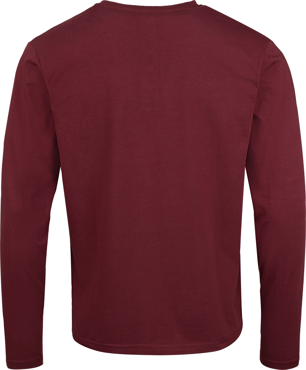 T-shirt manches longues  de RED by EMP - Haut Manches Longues Boutonné - S à XXL - pour Homme - bordeaux - RED by EMP - View 2