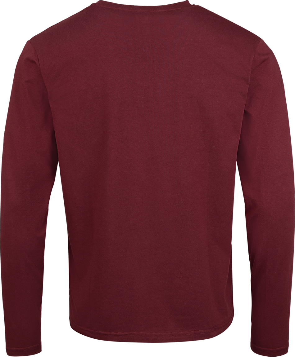 T-shirt manches longues  de RED by EMP - Haut Manches Longues Boutonné - S à XXL - pour Homme - bordeaux - RED by EMP - View 2