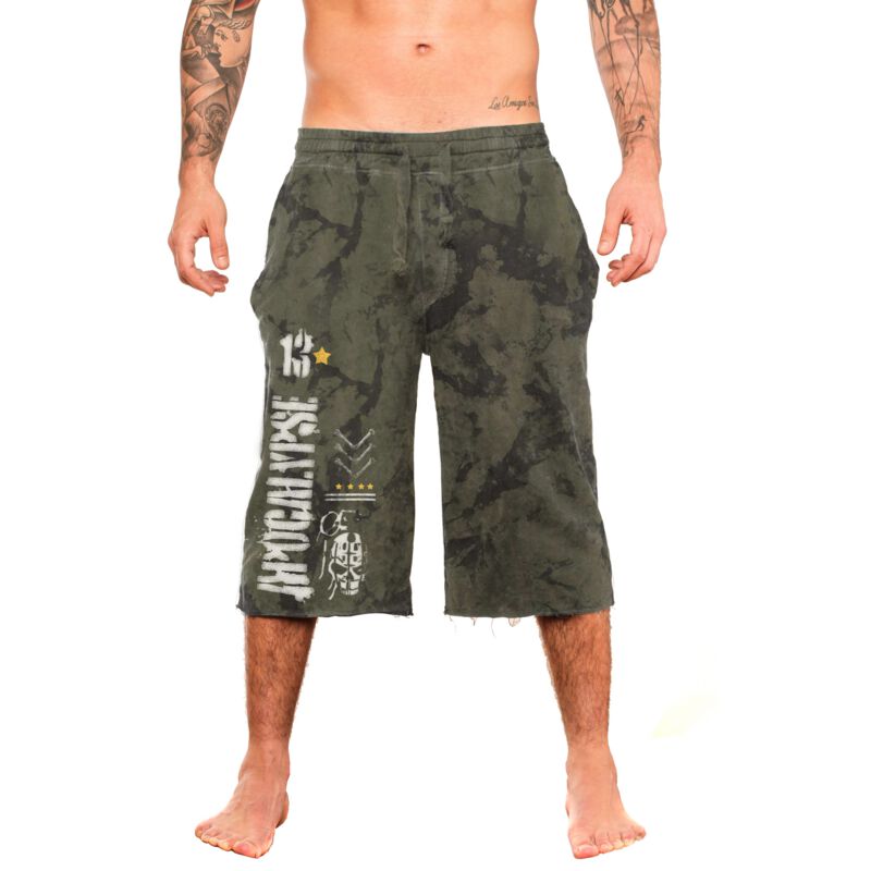Short Gothic de Alchemy England - Apocalypse - Short Long Homme - S à XXL - pour Homme - kaki - Alchemy England