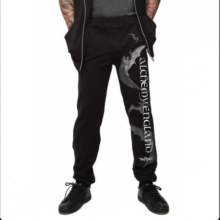 Bas de survêtement Gothic de Alchemy England - Noctum Bats - Bas de Jogging pour Homme - M à L - pour Homme - noir - Alchemy England
