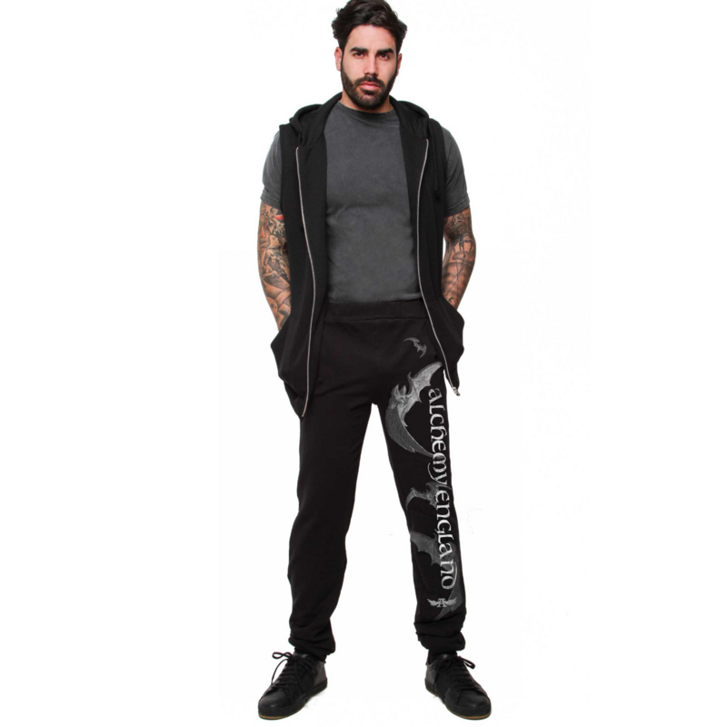 Bas de survêtement Gothic de Alchemy England - Noctum Bats - Bas de Jogging pour Homme - M à L - pour Homme - noir - Alchemy England - View 2