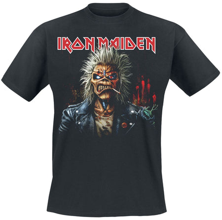 T-Shirt Manches courtes  de Iron Maiden - Portrait Eddie Smoke - S à 4XL - pour Homme - noir - Iron Maiden