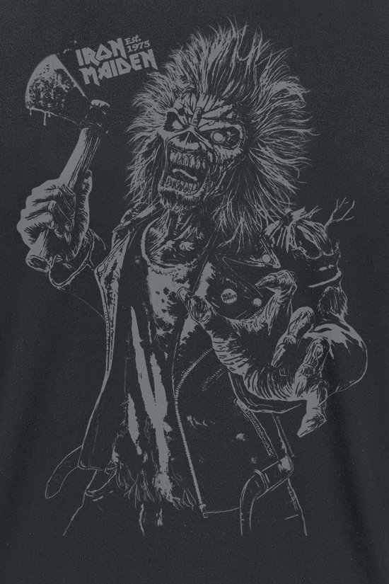 T-Shirt Manches courtes  de Iron Maiden - Axe Eddie - S à 4XL - pour Homme - noir - Iron Maiden - View 2
