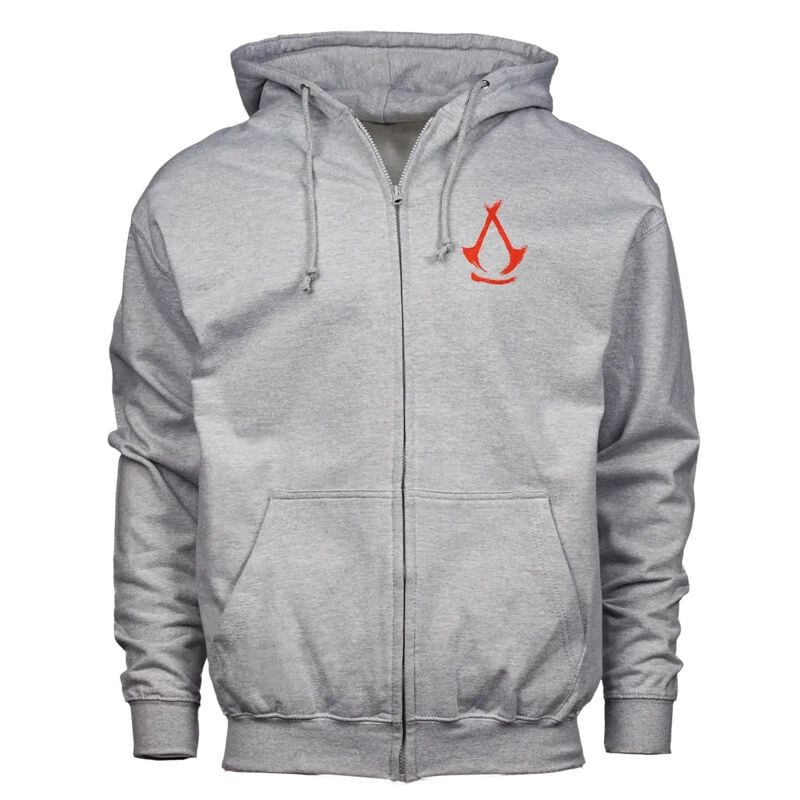Sweat-shirt zippé à capuche Gaming de Assassin's Creed - Shadows Faces - S à XXL - pour Homme - gris chiné - Assassin's Creed