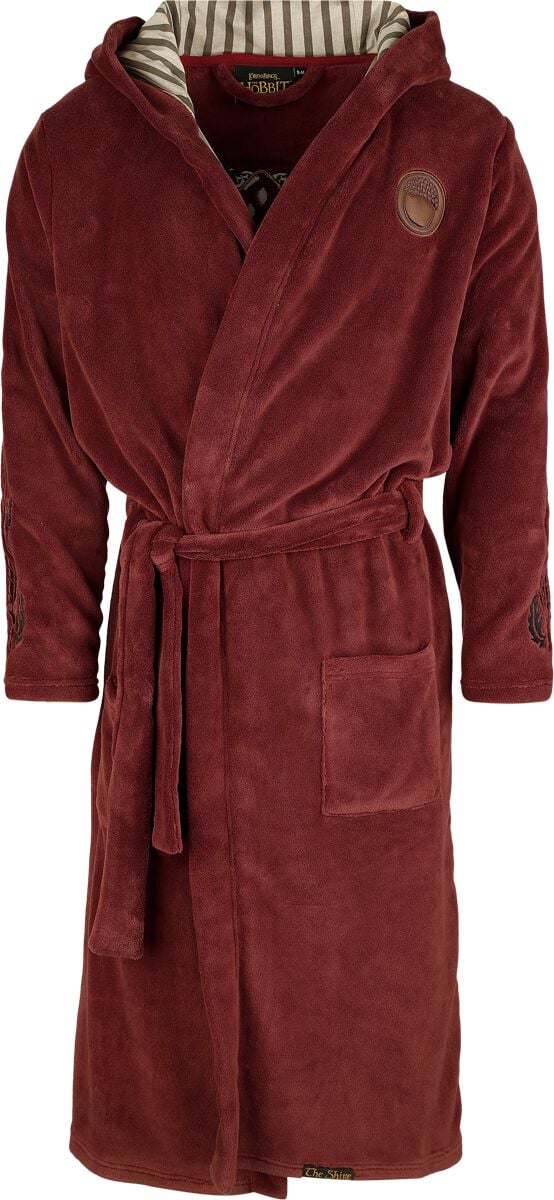 Robe de Chambre  de Le Seigneur Des Anneaux - Le Hobbit - Bilbo - L-XL à XXL-3XL - pour Homme - rouge foncé - Le Seigneur Des Anneaux