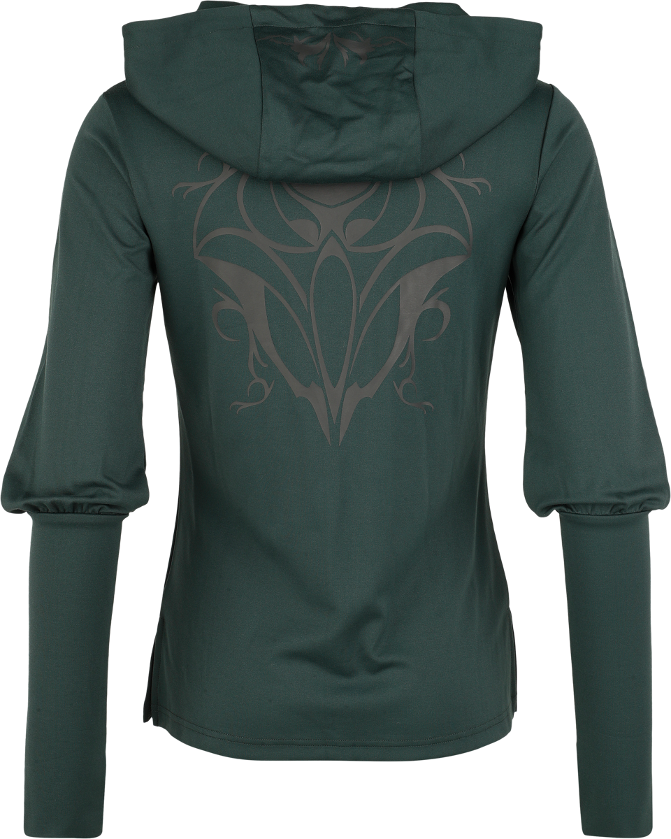 T-shirt manches longues  de Le Seigneur Des Anneaux - Le Hobbit - Collection Mirkwood - S à XXL - pour Femme - vert foncé - Le Seigneur Des Anneaux - View 2