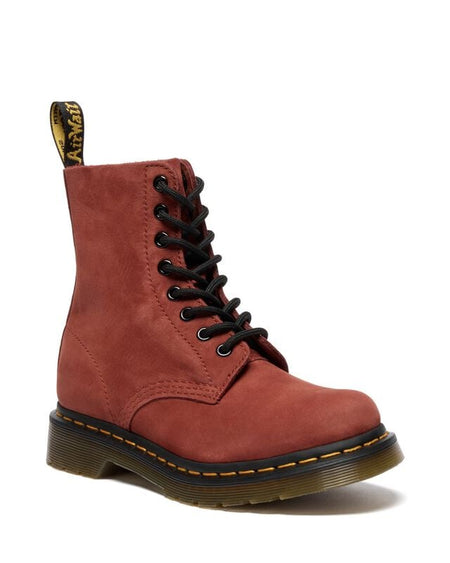 Bottes de motard  de Dr. Martens - 1460 Pascal - Russet Red Milled Nubuck MB - EU36 à EU40 - pour Femme - rouille - Dr. Martens