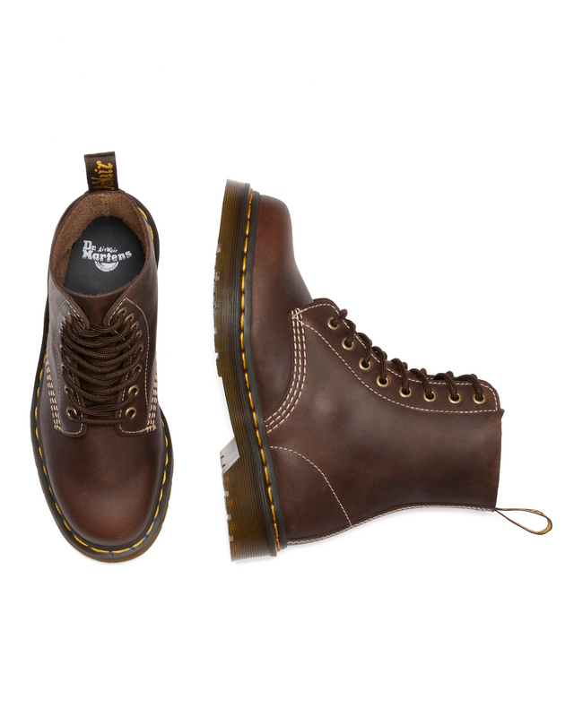 Bottes de motard  de Dr. Martens - 1460 Pascal - Dark Brown Wyoming - EU36 à EU39 - pour Femme - marron - Dr. Martens - View 2