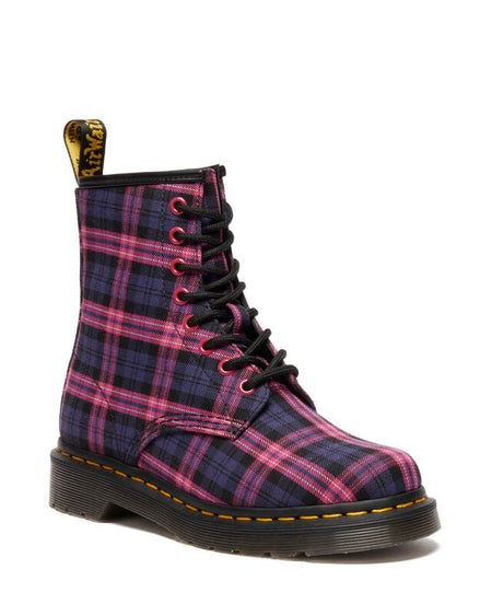Bottes de motard  de Dr. Martens - 1460 8 Eye Boot - Pink Multi Tartan - EU36 à EU40 - pour Femme - multicolore - Dr. Martens