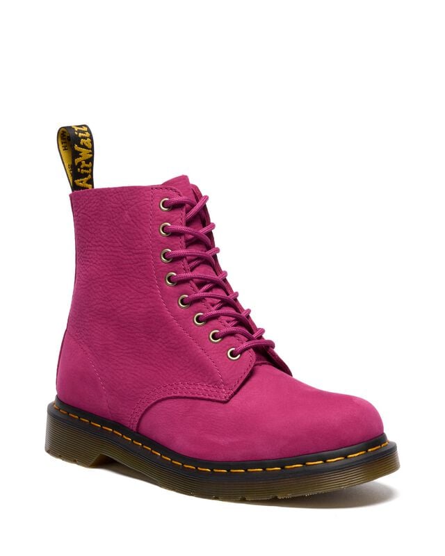 Bottes de motard  de Dr. Martens - 1460 8 Eye Boot  - Fuchsia Pink Milled Nubuckk MB - EU36 - pour Femme - rose - Dr. Martens