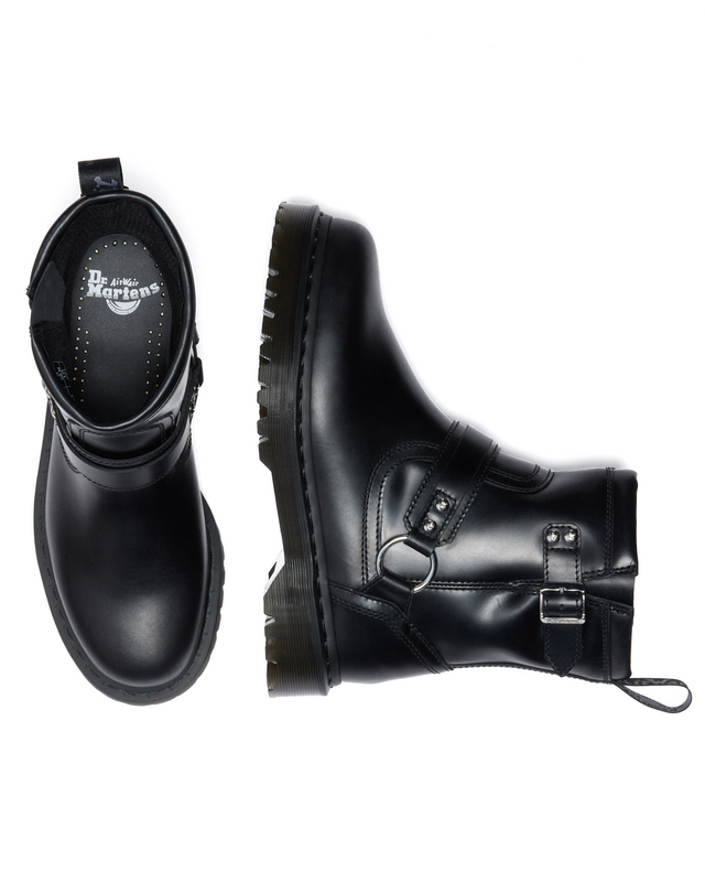 Bottes de motard  de Dr. Martens - Anistone HRNS - Black Orleans - EU36 à EU41 - pour Femme - noir - Dr. Martens - View 2