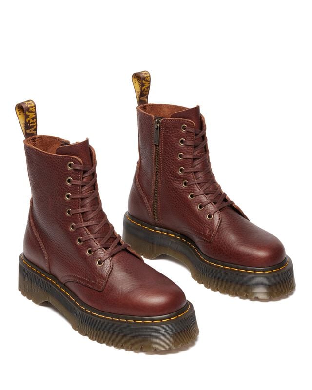 Bottes de motard  de Dr. Martens - Jadon - Cashew Ambassador - EU36 à EU40 - pour Femme - marron - Dr. Martens
