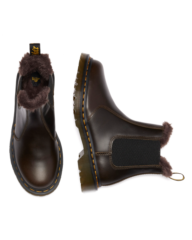 Bottes de motard  de Dr. Martens - 2976 Leonore - Dark Taupe Orleans - EU36 à EU41 - pour Femme - marron - Dr. Martens - View 2