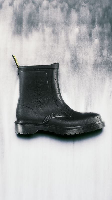 Bottes de motard  de Dr. Martens - 1460 Rain - EU36 à EU46 - pour Unisexe - noir - Dr. Martens