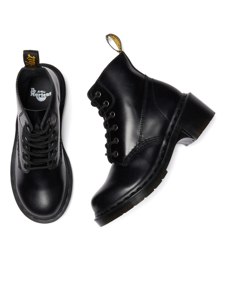 Bottes de motard  de Dr. Martens - Alderstone Lace Up 6 Tie Boot - Black Orleans - EU36 à EU41 - pour Femme - noir - Dr. Martens - View 2