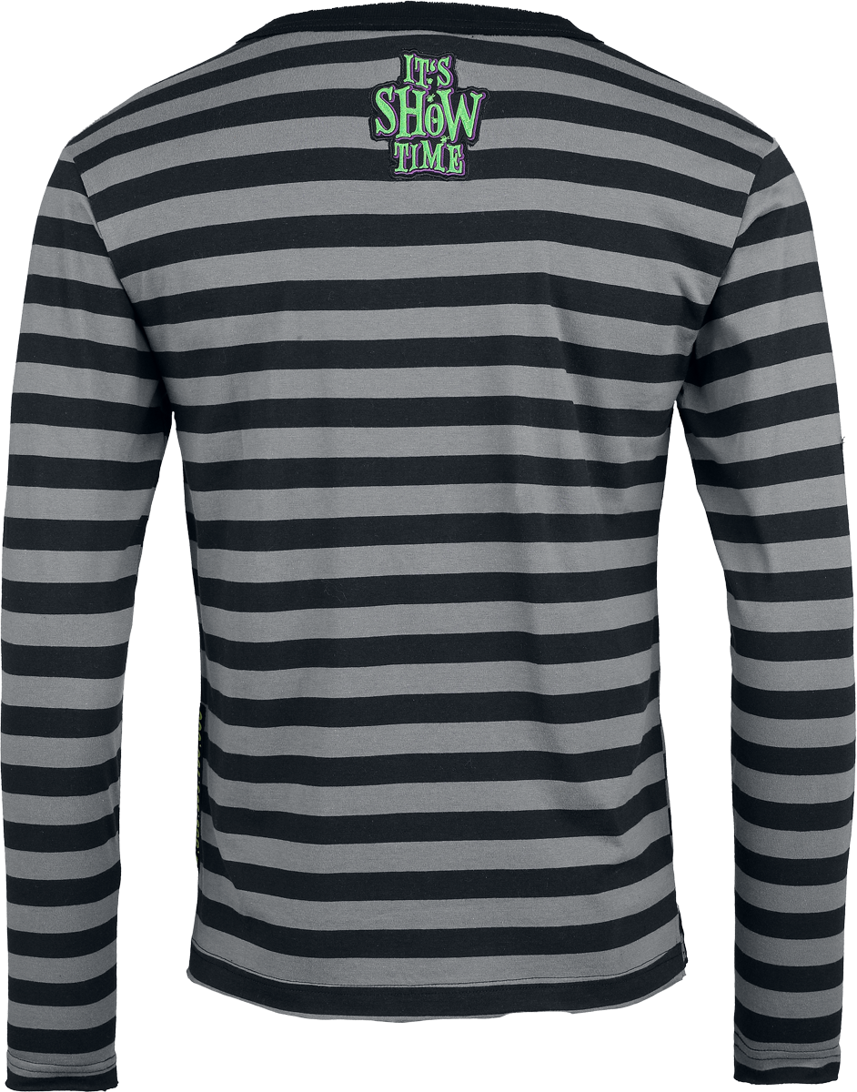 T-shirt manches longues  de Beetlejuice - It's Show Time! - S à XXL - pour Homme - gris/noir - Beetlejuice - View 2