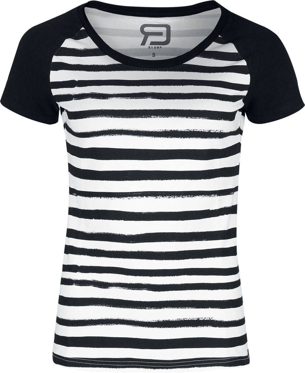T-Shirt Manches courtes  de RED by EMP - S à XXL - pour Femme - noir/blanc - RED by EMP