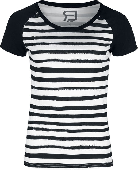 T-Shirt Manches courtes  de RED by EMP - S à XXL - pour Femme - noir/blanc - RED by EMP