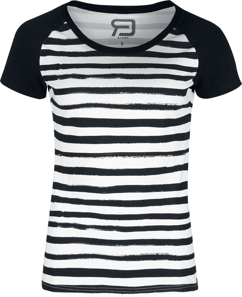 T-Shirt Manches courtes  de RED by EMP - S à XXL - pour Femme - noir/blanc - RED by EMP