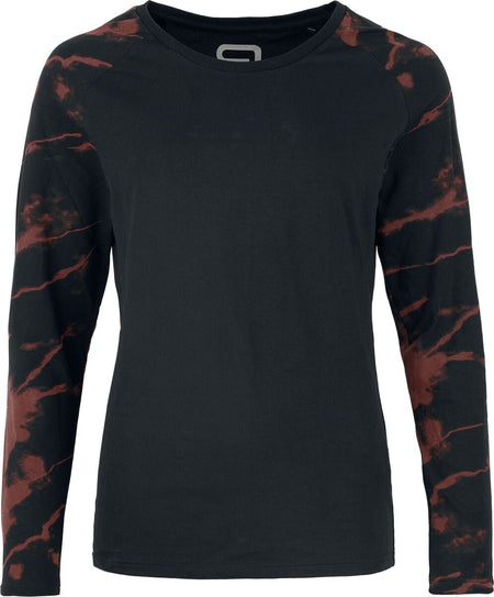T-shirt manches longues  de RED by EMP - Haut Manches Longues Raglan - S à XXL - pour Femme - noir/rouge - RED by EMP