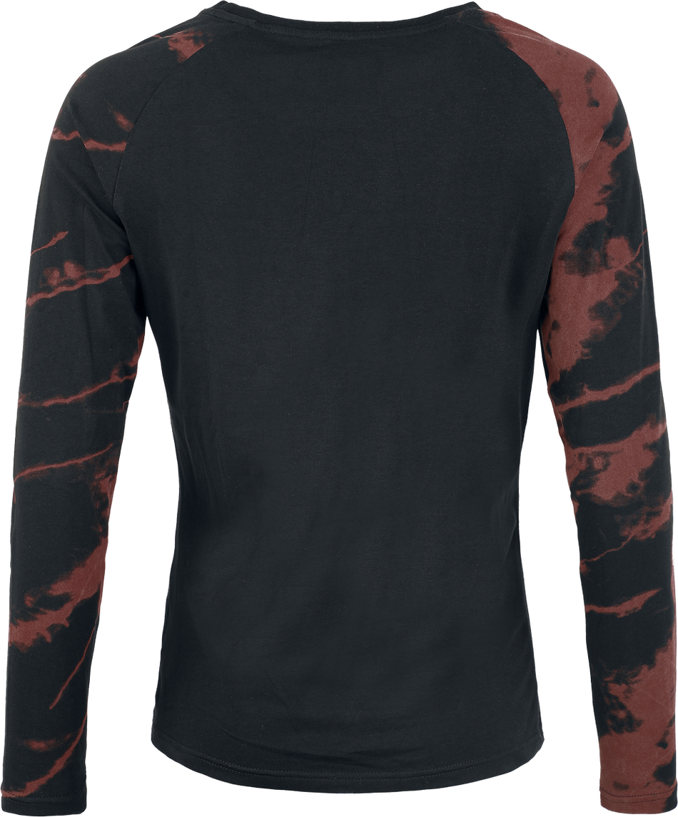 T-shirt manches longues  de RED by EMP - Haut Manches Longues Raglan - S à XXL - pour Femme - noir/rouge - RED by EMP - View 2