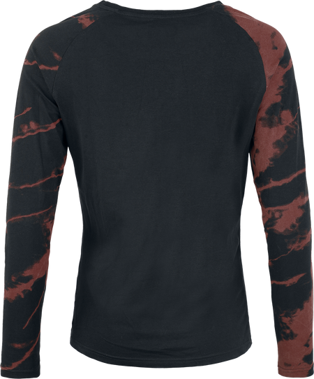T-shirt manches longues  de RED by EMP - Haut Manches Longues Raglan - S à XXL - pour Femme - noir/rouge - RED by EMP - View 2
