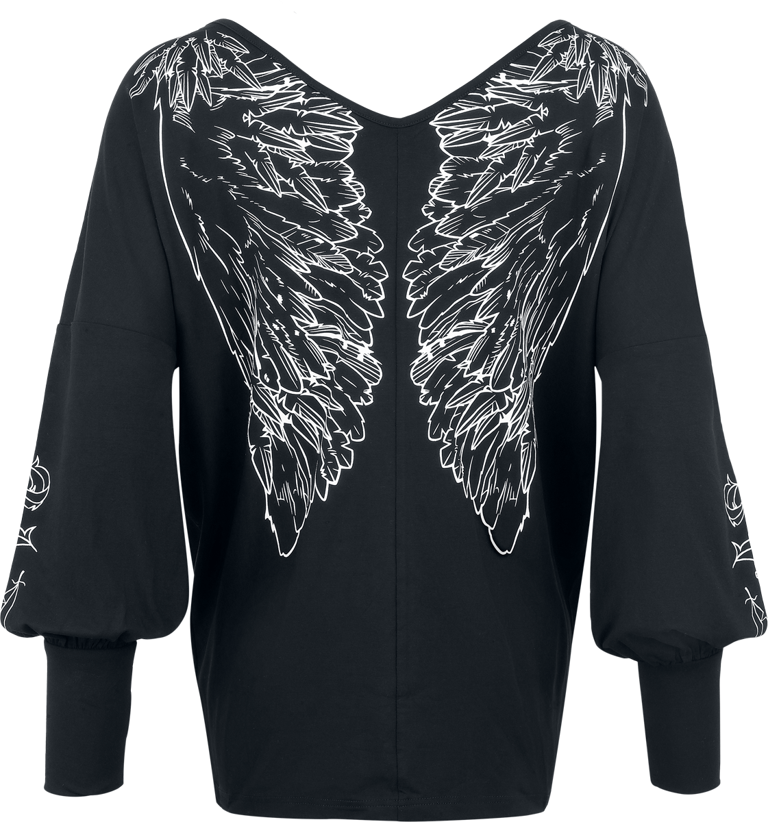 T-shirt manches longues  de Harry Potter - Hedwige - S à XXL - pour Femme - noir - Harry Potter - View 2