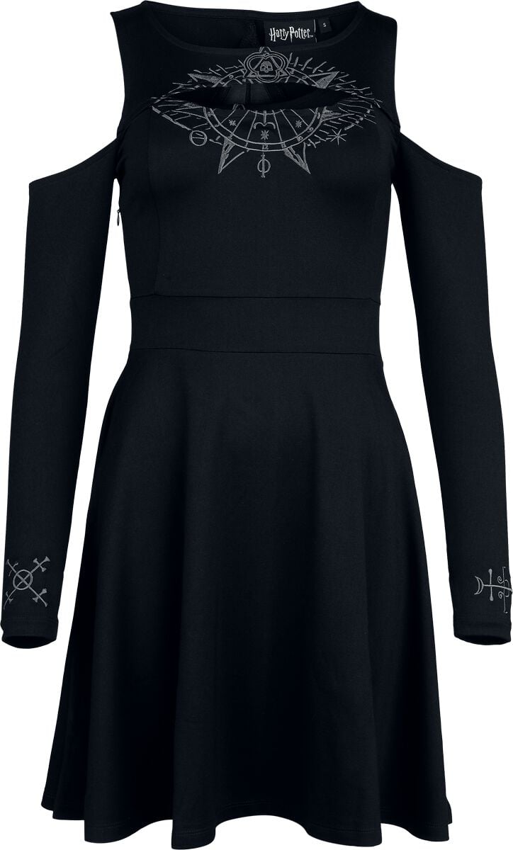 Robe mi-longue  de Harry Potter - Les Reliques De La Mort - S à XXL - pour Femme - noir - Harry Potter