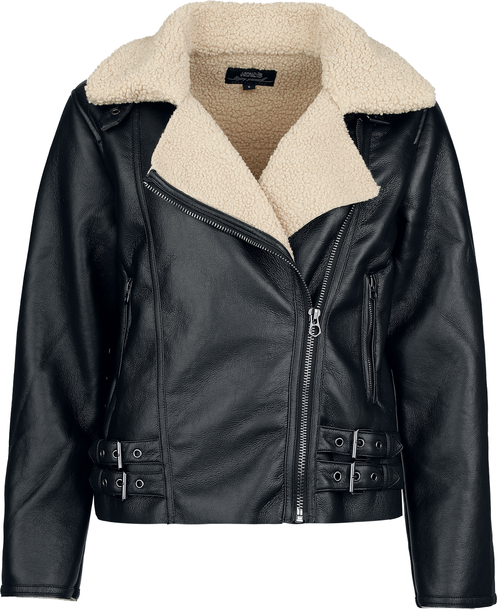 Veste en imitation cuir  de Hailys - LS PU JK RA44MONDA - XS à XXL - pour Femme - noir - Hailys - View 2