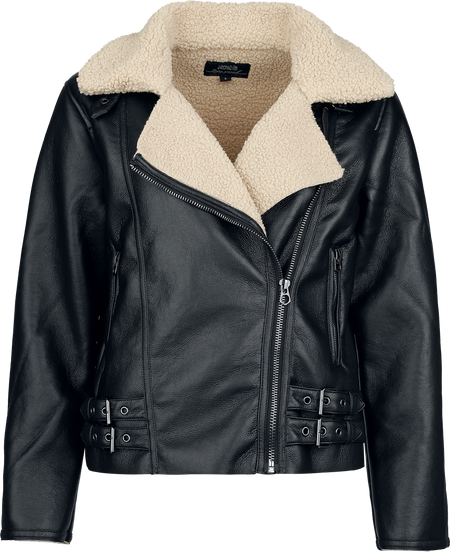Veste en imitation cuir  de Hailys - LS PU JK RA44MONDA - XS à XXL - pour Femme - noir - Hailys - View 2