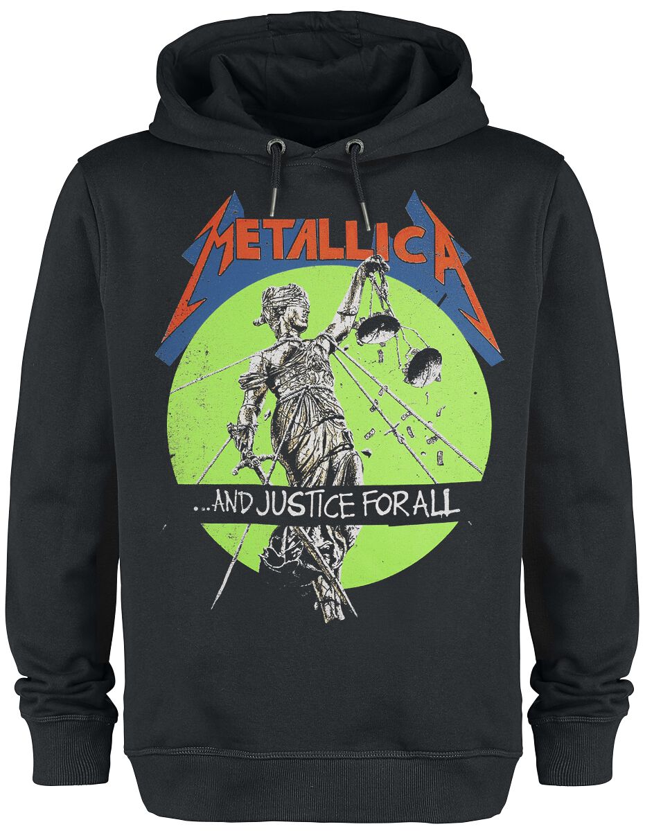 Sweat-shirt à capuche  de Metallica - Amplified Collection - No Justice For All - XS à 3XL - pour Homme - noir - metallica