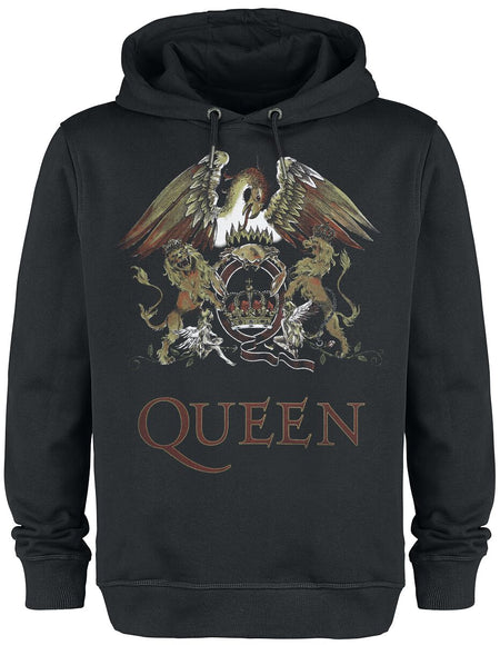 Sweat-shirt à capuche  de Queen - Amplified Collection - Royal Crest - XS à 3XL - pour Homme - noir - Queen