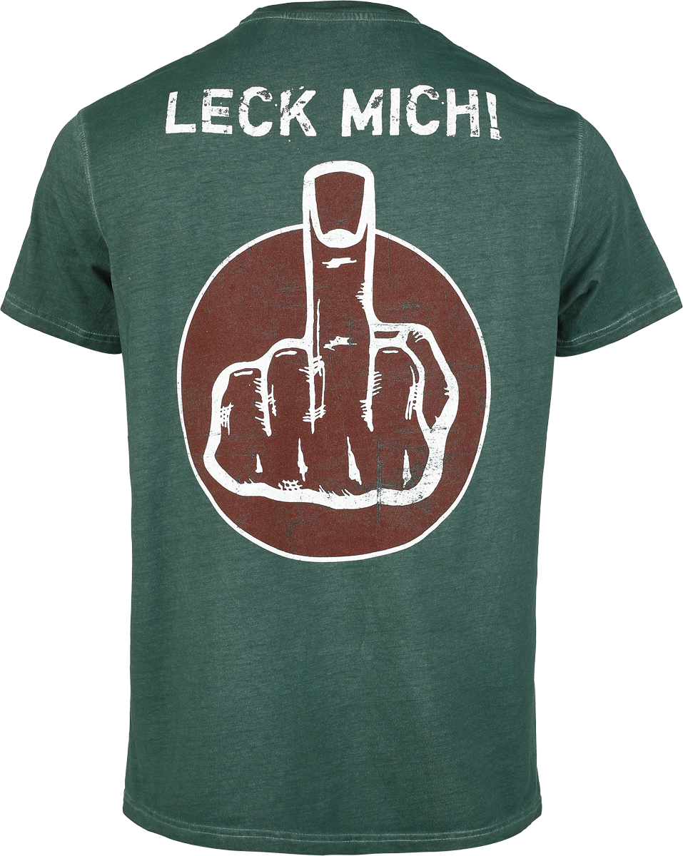 T-Shirt Manches courtes  de Hämatom - Leck Mich - S à 3XL - pour Homme - vert - Hämatom - View 2