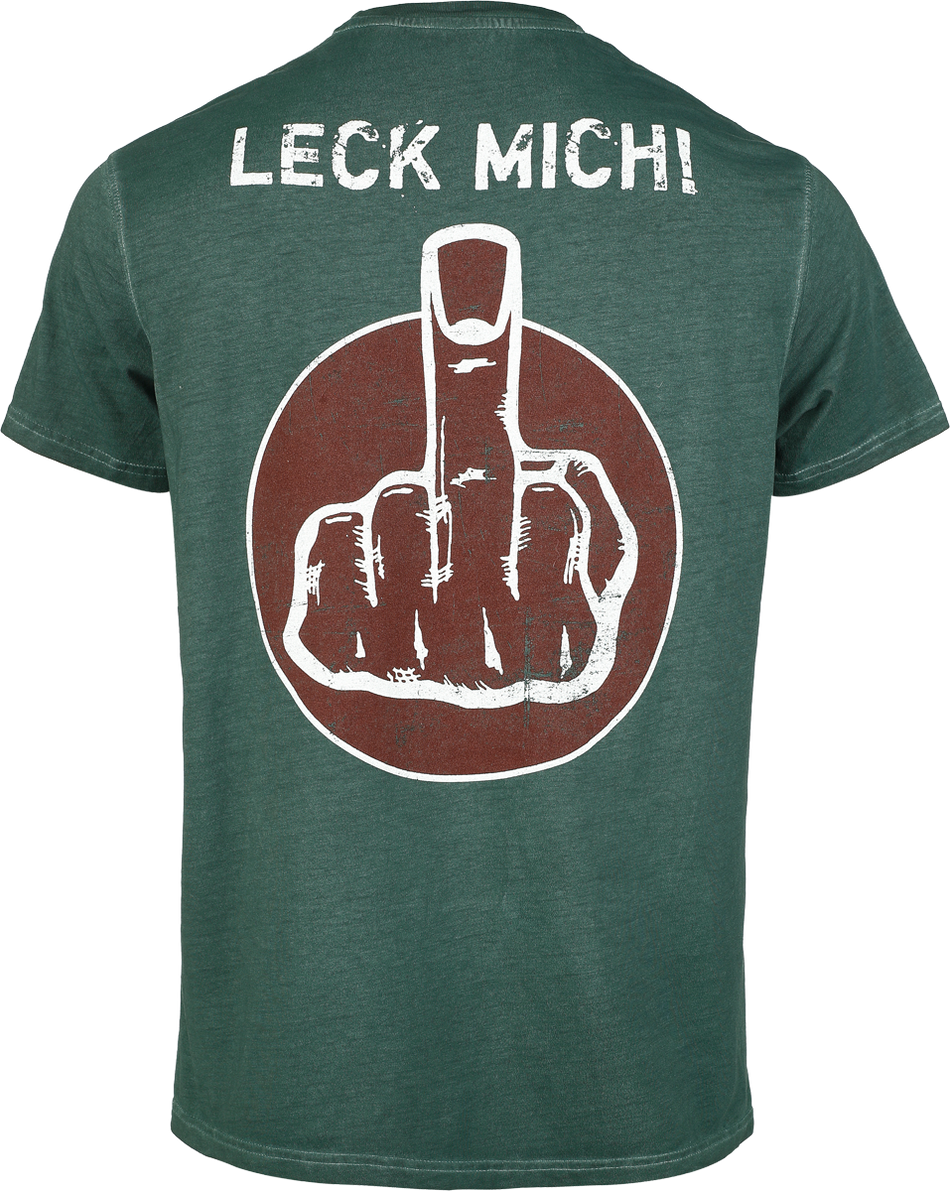 T-Shirt Manches courtes  de Hämatom - Leck Mich - S à 3XL - pour Homme - vert - Hämatom - View 2