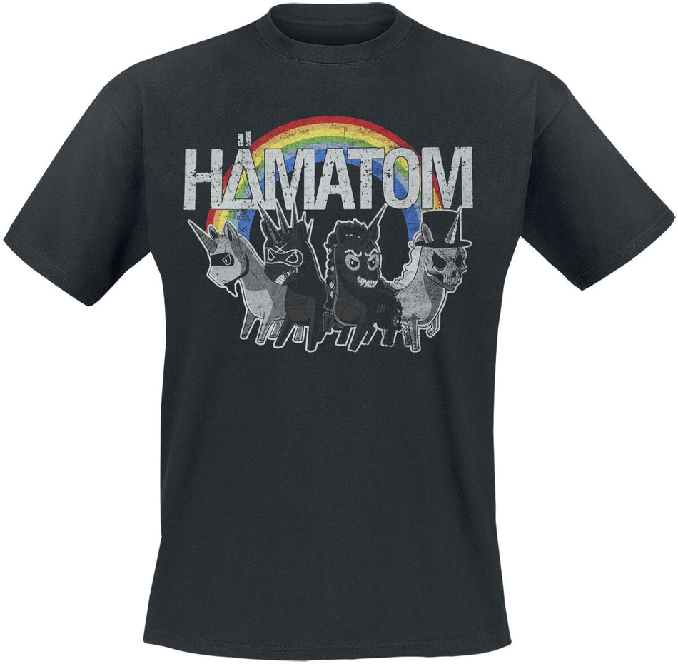 T-Shirt Manches courtes  de Hämatom - Einhorn - S à XL - pour Homme - noir - Hämatom