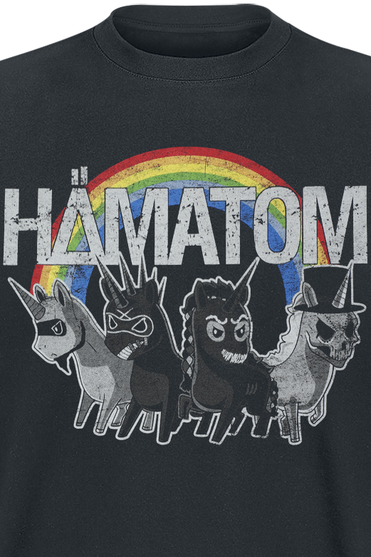 T-Shirt Manches courtes  de Hämatom - Einhorn - S à XL - pour Homme - noir - Hämatom - View 2