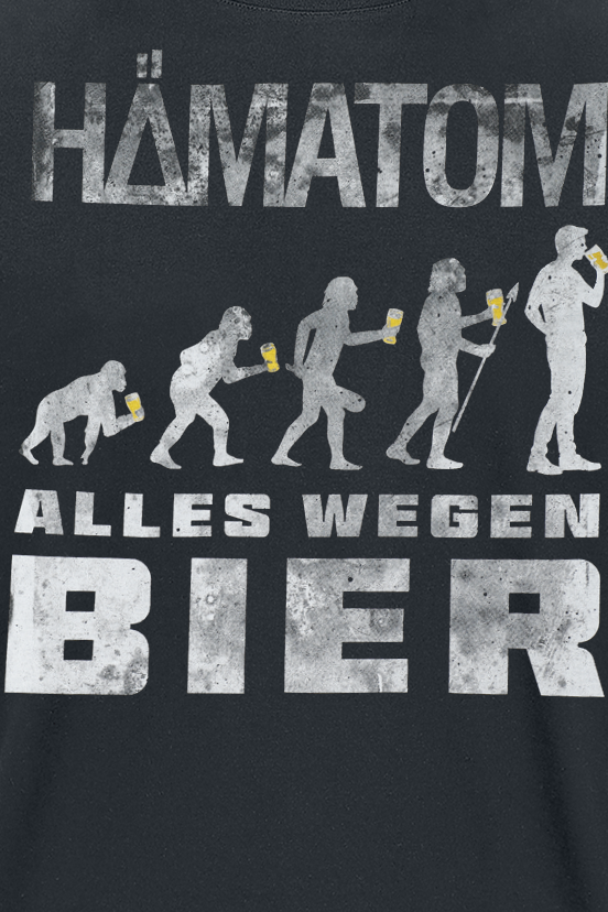 T-Shirt Manches courtes  de Hämatom - Bier - S à XL - pour Homme - noir - Hämatom - View 2