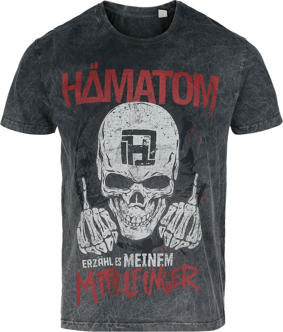 T-Shirt Manches courtes  de Hämatom - Erzähl - S à 4XL - pour Homme - gris - Hämatom