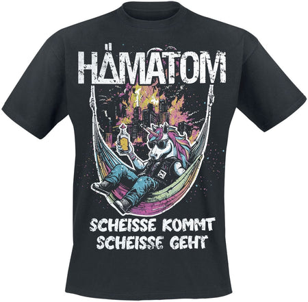 T-Shirt Manches courtes  de Hämatom - Scheisse kommt, Scheisse geht - S à 4XL - pour Homme - noir - Hämatom