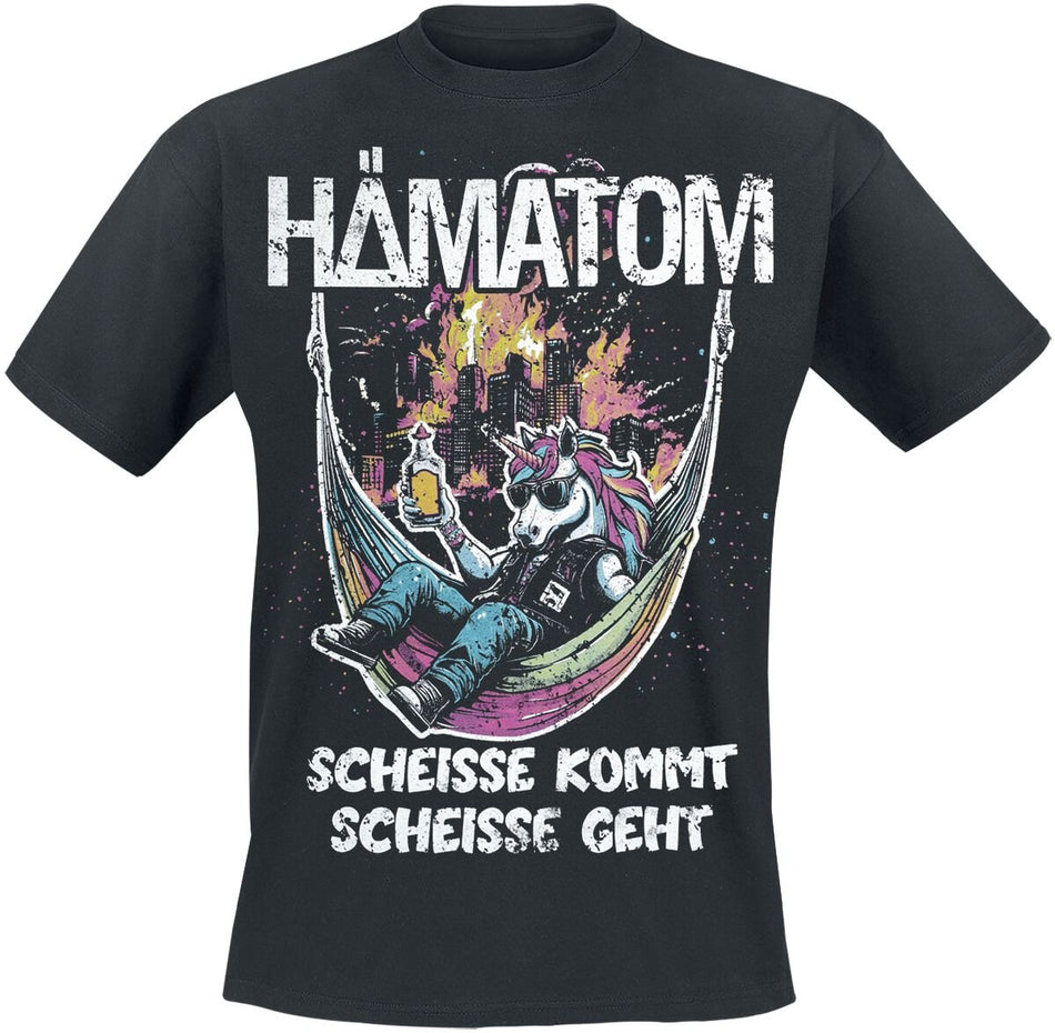 T-Shirt Manches courtes  de Hämatom - Scheisse kommt, Scheisse geht - S à 4XL - pour Homme - noir - Hämatom