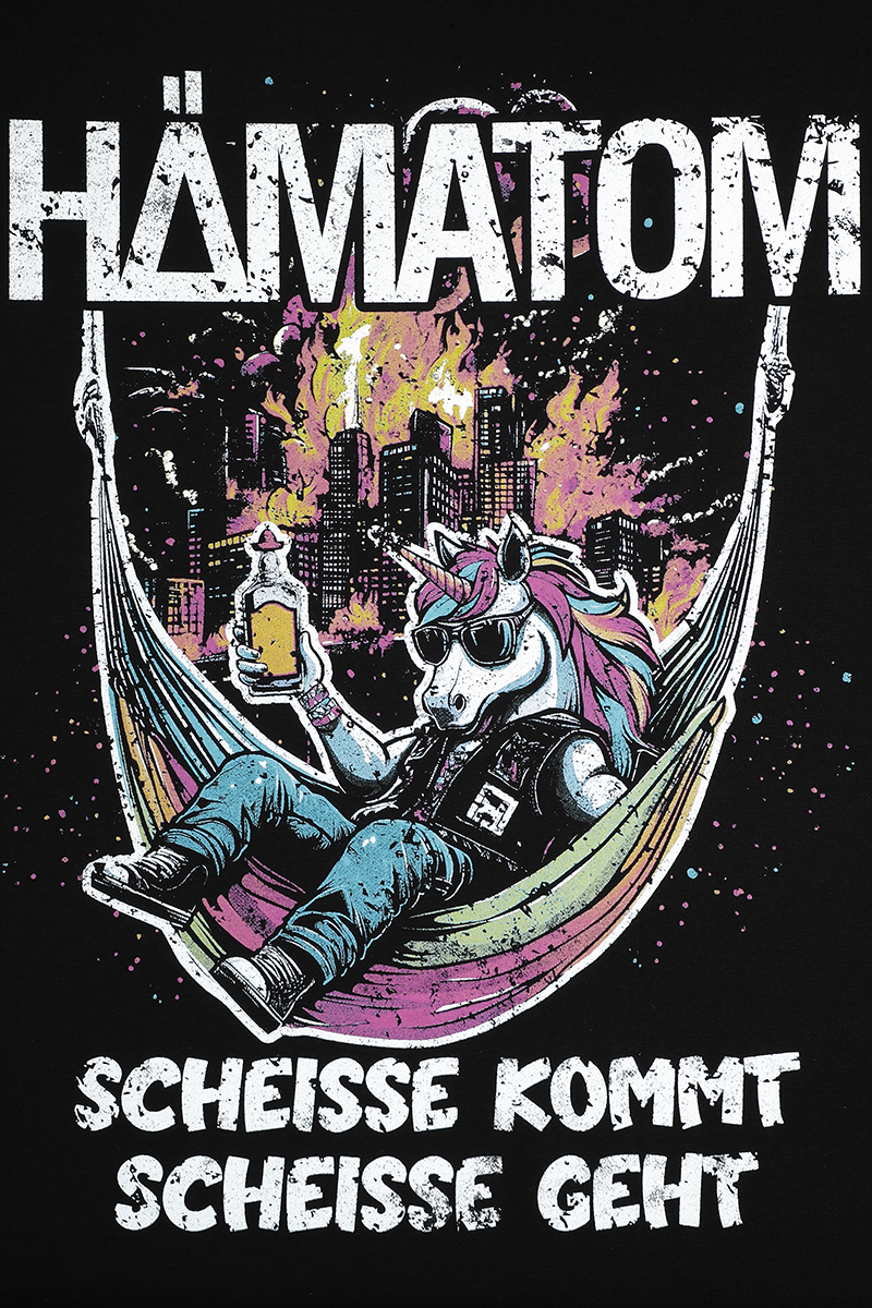 T-Shirt Manches courtes  de Hämatom - Scheisse kommt, Scheisse geht - S à 4XL - pour Homme - noir - Hämatom - View 2